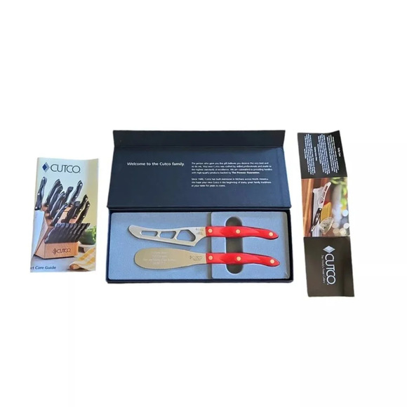 Cutco Gift Set Classic Cheese Knife #1764 KT Spatula Spreader # 1768 KT Knife - Picture 1 of 10